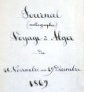 Journal autographe d'un Voyage à Alger du 28 Novembre au 19 Décembre 1869