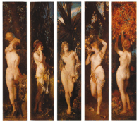 Les cinq sens par Hans Makart de 1884